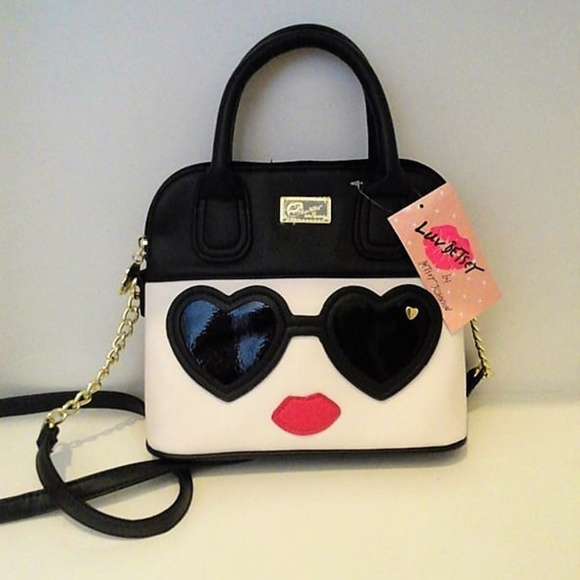 Betsey Johnson Handbags - Betsey Johnson Heart Sunglasses Satchel